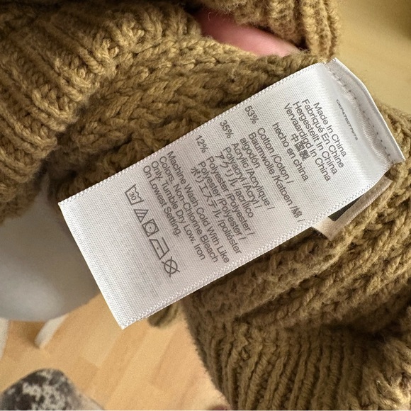 MADEWELL Knit Shirttail Cardigan Sweater In Color Dark Khaki Size XXS - Picture 7 of 10